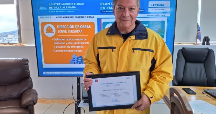 Alcalde Nelson Estay se certifica para aplicar la FIBE y fortalecer la respuesta ante emergencias en Villa Alemana
