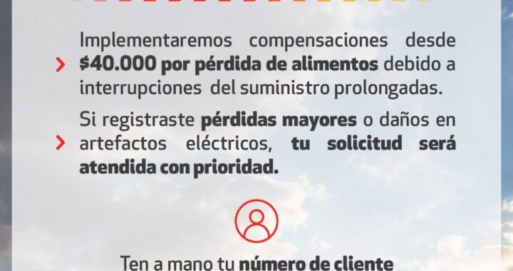 Chilquinta anuncia compensación de $40 mil por cortes de luz en la región de Valparaíso
